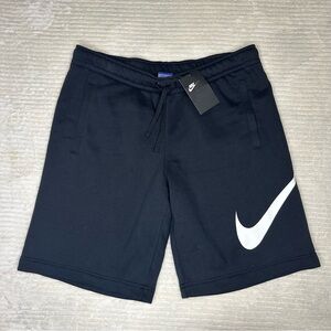 Nike New Club Fleece BlackWhite Shorts Men’s Size Large
